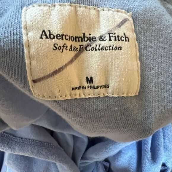 Abercrombie & Fitch Top Womens Medium Blue Terry Cloth Short Sleeve Shirt Y2k - Picture 3 of 8